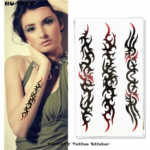 Nu-TATY Sexy Lace Arts Leggins Temporary Tattoo Body Art Arm Flash Tattoo Stickers 17*10cm Waterproof Fake Painless