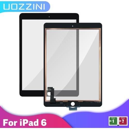 AAA+++Touch For iPad 6 Touch Screen Digitizer Glass no Button Replacement For iPad 6 A1566 A1567 Touch Screen 100% Tested