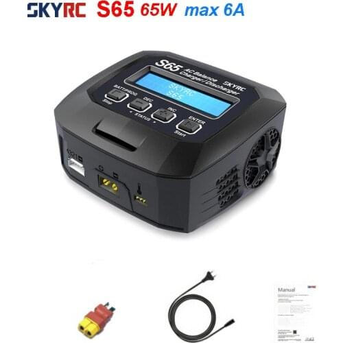 SKYRC S65 65W 6A Smart Balance Charger 10W Discharger for LiPo LiFe Lilon NiMH NiCd PB LiHV Battery