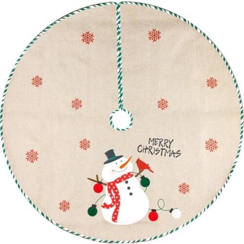 Christmas Tree Skirt - 42 Inches Snowflake Tree Skirt Xmas Tree Carpet For Christmas Decorations Indoor Outdoor