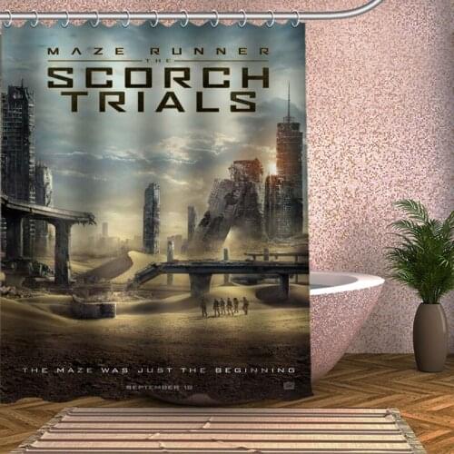 Maze Runner The Death Cure Shower Curtain Eco-friendly Modern Fabric polyester Custom Bath Curtains Home Decor Curtains