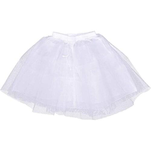 Wedding Accessories Petticoat White Tulle Short Knee Length Crinoline Petticoat Underskirt