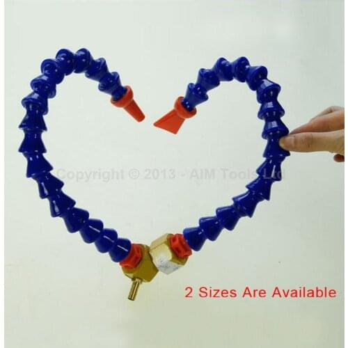 1/2" Round and Flat Nozzle Plastic Tube Water Oil Coolant Pipe Hose, Magnetic Base 500mm