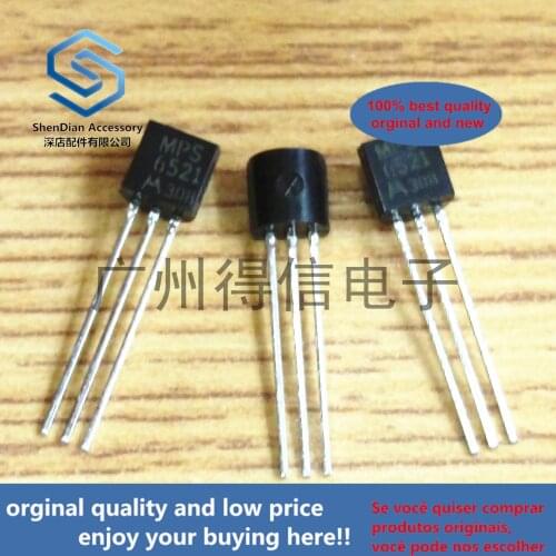 10pcs 100% orginal new MPS6521 6521 40V 0.1A 625MW TO-92 real photo