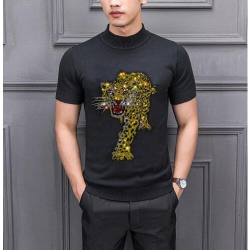 2021 Male Hot drill mens knitted sweater Hot drill pullover white sweaters for men knitwear Cotton Male Sweater