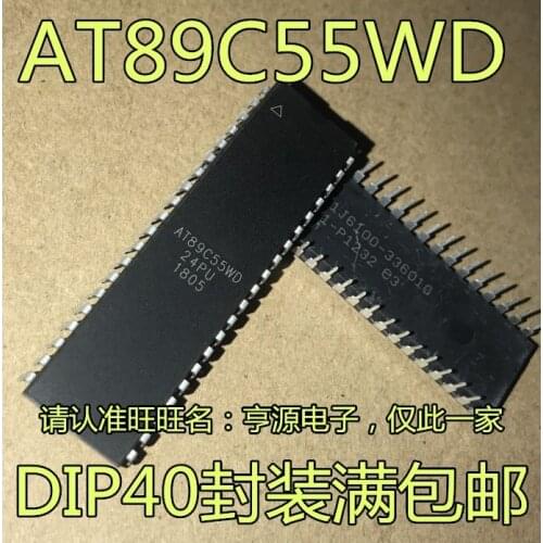 5pieces AT89C55WD-24PU AT89C55WD-24PI DIP-40