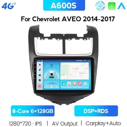 Android 10.0 For Chevrolet Aveo 2 2014 Car Radio Auto Multimedia Video Audio GPS Player Head Unit 360 Panorama 4G LTE Spanish Wi