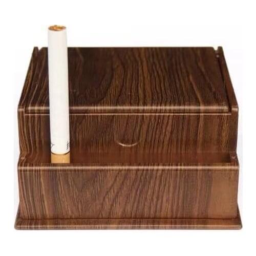 Car Ashtray wood Automatic Cigarette Case Personality Car Inside The Car Car Supplies New Creative Clamshell Cigarette Case