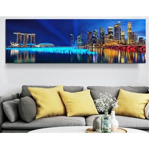 Large 5D DIY Diamond Painting Amsterdam 3d Night Scene,city Panoramic mosaic full square round Diamond Embroidery full display