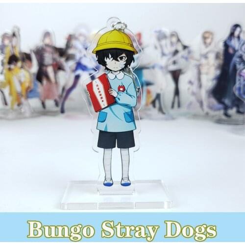 Anime Bungo Stray Dogs Osamu Dazai Doppo Kunikida Edogawa Cosplay Acrylic Stand Figure Keychain Pendant Toy Desk Display Gifts