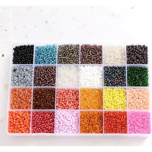 Approx 16000Pcs Multi Specification Mixed Czech Glass Seedbeads Round Beads For Bracelet Necklace Jewelry Making Boxed Set