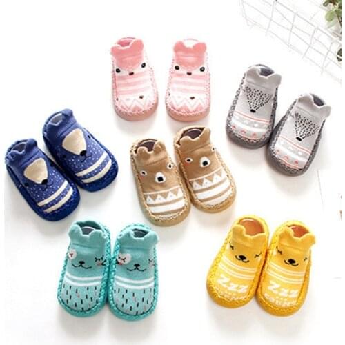 Baby Socks Shoes Rubber Soles Infant Boys Sock Newborn First Walker Shoes Indoor Toddler Floor Girls Shoes Anti Slip Sole Sock