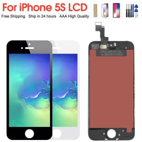 Grade AAA+++ Display for iphone 5s LCD digitizer assembly touch screen No Dead Pixel with repair tools replacement for iphone5s