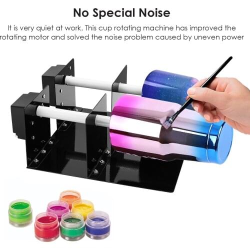 Double-axis Cup Turner Spinner 2 Cup Turner Flip Arm Cup Rotator Crafts Tumbler Cuptisserie Turner For DIY Epoxy Machine