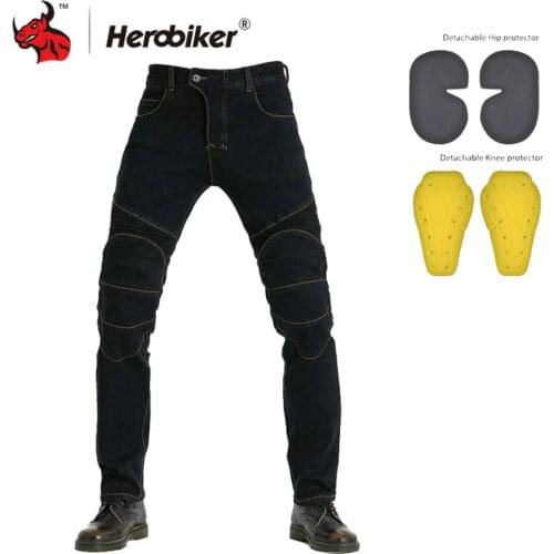 HEROBIKER Motorcycle Pants Motorcycle Equipment Motocross Biker Jeans Trousers Racing Riding Pantalon Moto Pants Cargo Pants Men