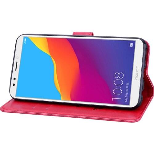 Leather Case For Huawei Honor 7C Case 5.7 inch AUM-L41 silicone Case wallet Flip For on Honor 7C 7C Pro LND-L29 5.99 Flip Case