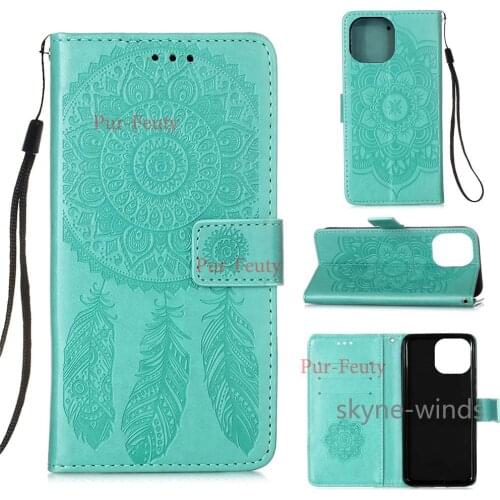 For APPLE iPhone 13 mini Pro max dream catcher embossing leather case flip wallet stand cover for iPhone13 mini Pro max coque