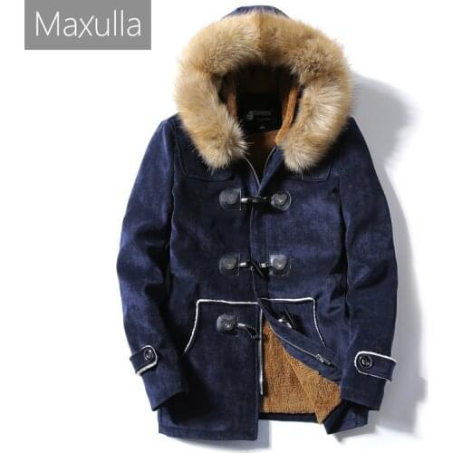 Maxulla Mens wind coat Winter Mens warm Coats Thick suede jacket Men Fur Fleece Punk Motorcycle Coats Clothing Mla058
