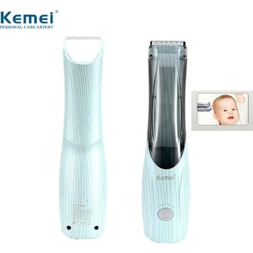 Kemei Vacuum Baby Hair Clipper Electric Child Hair Beard Trimmer Face Stubble Shaving Machine with Ceramic Blade Low Noise Deign