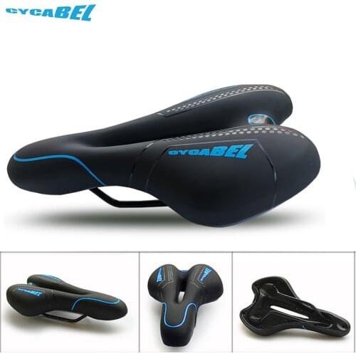 CYCABEL PU Leather Soft Bicycle MTB Saddle Cushion Bicycle Hollow Saddle Cycling Road Mountain Bike Seat Bicycle Accessories