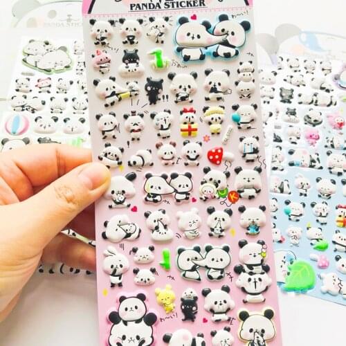 1 Sheet Cute Panda 3D Foam DIY Sticker Stick Label Notebook Album Diary Decor