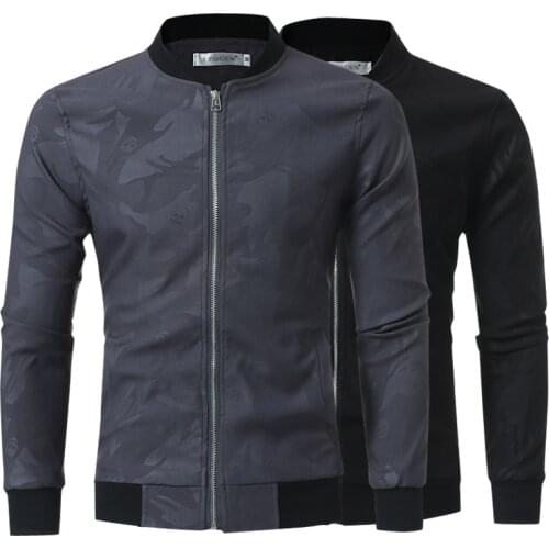 New Autumn/winter Skulls Printed Embellished Long-sleeved Stand-up Collar Outerwear