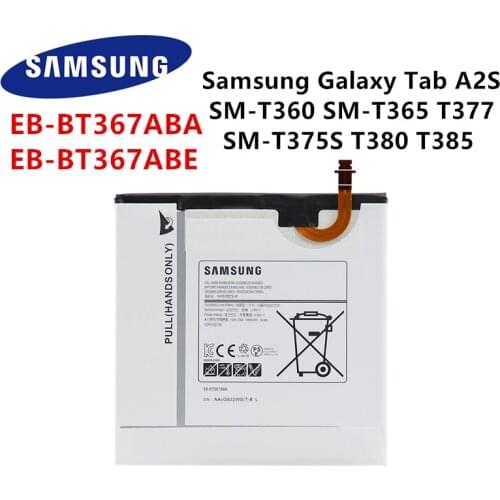 SAMSUNG original EB-BT367ABA EB-BT367ABE 5000mAh Battery For Samsung Galaxy A2S 8.0 T385 T380 2017 Edition T377 T375S T360 T365