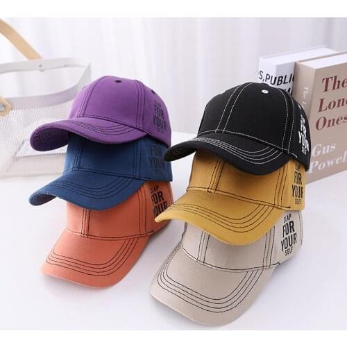 Fitted Cap Letter Print Sun Protective Breathable Children Baseball Cap for Travel