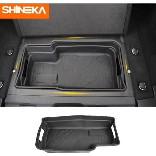SHINEKA Trunk Storage Mat for Jeep Wrangler Rubber Trunk Cargo Tray Floor Mat Pad for Jeep wrangler Sahara jl 2018 2019