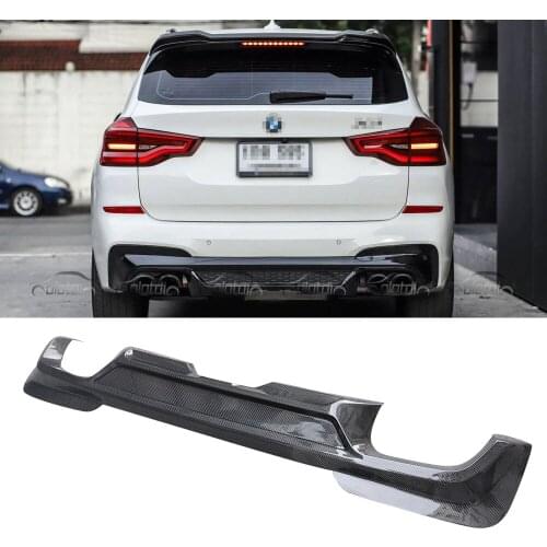 Carbon Fiber Rear Bumper Lip Diffuser Spoiler For BMW X3 G01 M SPORT X3M Style Rear Diffuser Protector Auto Tuning