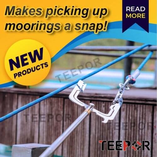 Teepor® Mooring Rope U Type Threader Multi-Purpose Dock Hook Boat Telescopic Fishing Rod Fishing Pole Reel Fishing Accessories