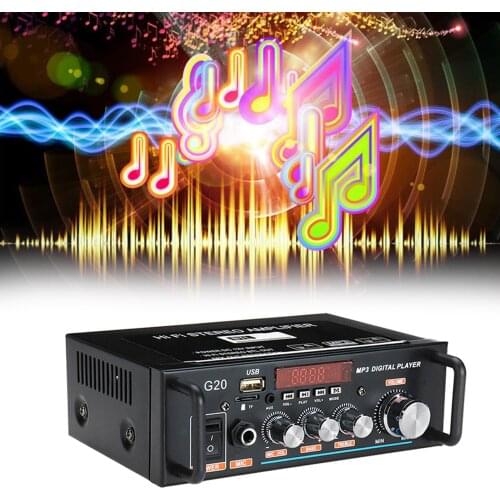 Artudatech 12V 220V G20 Digital Wireless Bluetooth Sound Amplifier HiFi Audio Car Radio Subwoofer Accessories