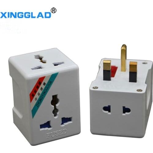 UK 1 To 3 Way Fused Plug Converter Travel 13A 250V AC Power Socket To EU US AU Plug Outlet Socket Adapter Adaptor Converter