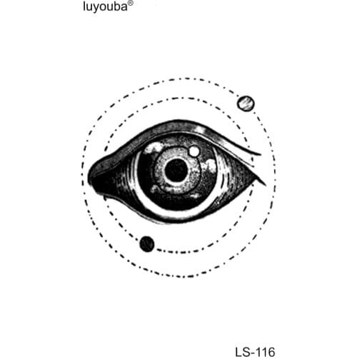 200PCS Eyes Of Sky Waterproof Temporary Tattoos Sticker Sun And Moon Eye Tatouage Temporaire Tatoo Men Kids Tattoo