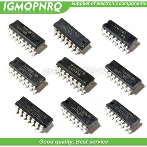 10pcs CD4020BE CD4023BE CD4011BE CD4013BE CD4015BE CD4017BE CD4021BE CD4024BE CD4026BE CD4027BE DIP New IC