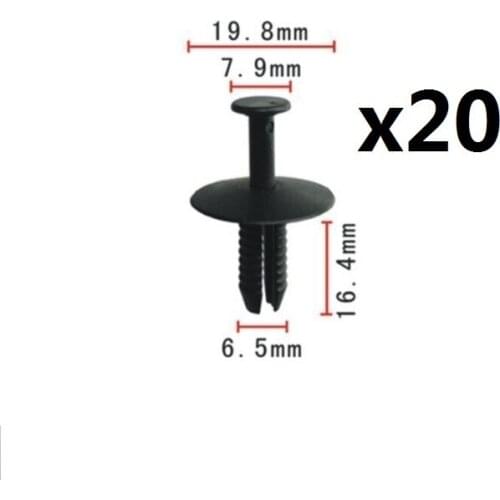 20 X FOR BMW E32 E34 E36 E38 E39 E46 X5 Z3 Z4 Z8 PUSH RIVET BUMPER TRIM CLIPS
