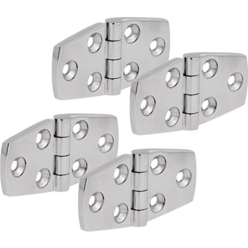 Marine 4 Pieces Stainless Steel Strap Hinge Door Hinge For Marine Boat Yacht 76 X 38 Mm Rafting Boating Accessories,Boat Marine