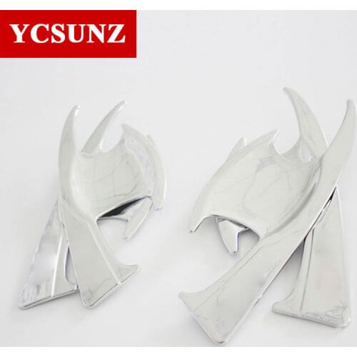 ABS Chrome black carbon fiber New Door Handle Inner For Toyota Hilux Revo Rocco 2016-2019 YCSUNZ