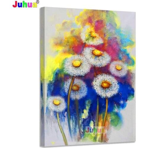 DIY Diamond Painting Flower Mosaic Rhinestone Cross Stitch Colorful Dandelion Full Square /Round 5D Diamond Embroidery Home Deco