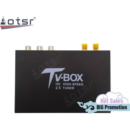 In Car Digital TV DVB-T2 MPEG-4 Digital TV Dual Tuner Receiver Box Tuner For Car Digital Car TV Tuner DVB-T2 Box