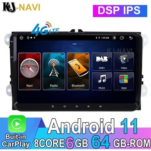 8 Inch For VW / Volkswagen Golf/Polo Tiguan Passat b7 b6 SEAT leon Skoda Octavia Radio GPS Android 11 Car Multimedia player