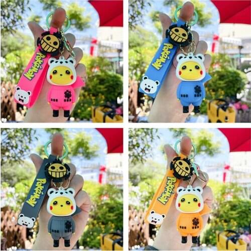 Pokemon Pikachu Cartoon Transformation Keychain Cute Tooling Epoxy Doll Car Bag Key Chain Couple Pendant Adult Child Gift