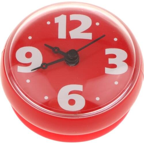 Digital Clock Timer with Alarm, Waterproof for Bathroom Shower Kitchen, Sticker, Round