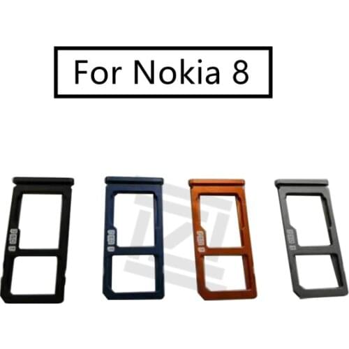 SIM Card Holder Slot Tray For Nokia 8 SIM Nano SIM Card Micro SD Card Tray Holder Slot Adapter Repair Spare Parts