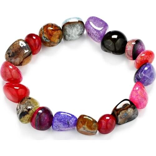 DIEZI 7 Chakra Healing Crystals Natural Stone Chips Single Strand Women Bracelets Jewelry 2017 jewelry Lazuli Reiki Bracelets