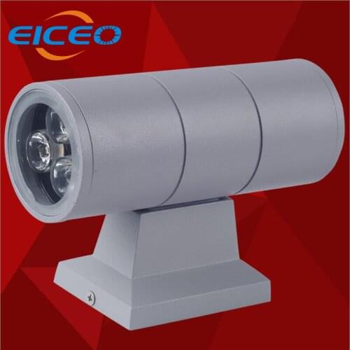 EICEO) 6w*2 LED Courtyard Double As Wall Lamp Lights Up And Down The Outdoor Bedroom Balcony Double Lamps Light Waterproof