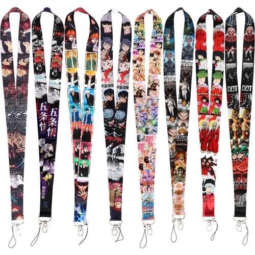 ER990 Anime Series Jujutsu Kaisen Cartoon Key Chain Lanyard Gifts For Child Students Friends Phone USB Badge Holder Necklace