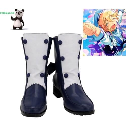 Ensemble Stars Moment Nito Nazuna Blue White Shoes Cosplay Long Boots Newest Custom Made For Halloween CosplayLove