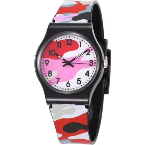 Hot Fashion Camouflage Band Kids Wrist Watch on sale,Ladies Boys Girls Quartz Watch Wholesale 100pcs/lot DHL Shipping