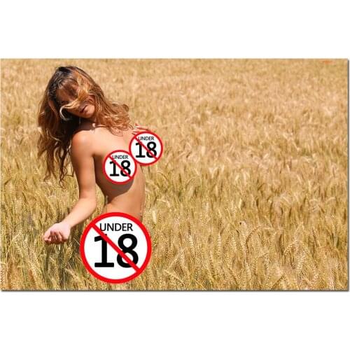 Sexy Girl in the Wheat Field Picture Wall Art Poster Print For Living Room DIY Frame Canvas Painting For Home Decor